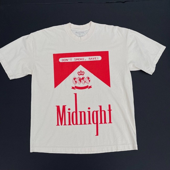 Midnight Studios Rave Shane Gonzales Don't Smoke Marlboro Cigarette T-Shirt L - Picture 1 of 5